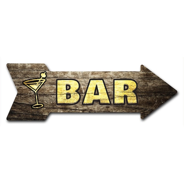 Bar Arrow Decal Funny Home Decor 24in Wide